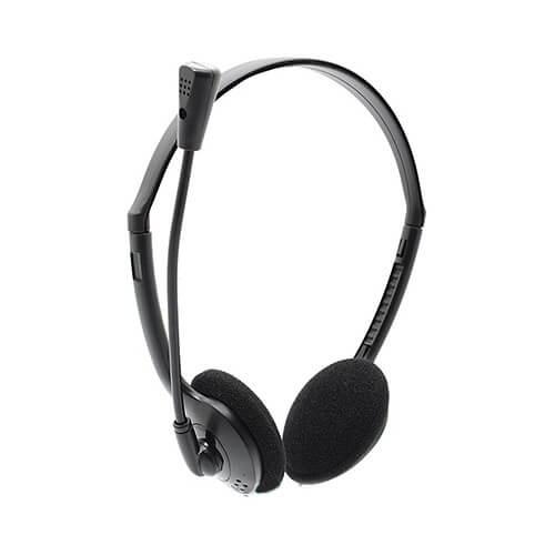 Наушники Gemix HP-100MV Black, 2 x Mini jack (3.5 мм), накладные, регулятор громкости, кабель 2 м
